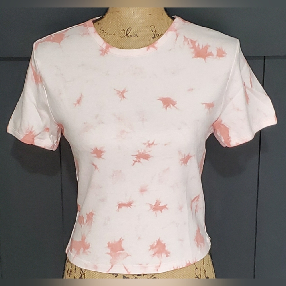 💗PINK Crop tie dye baby T💗